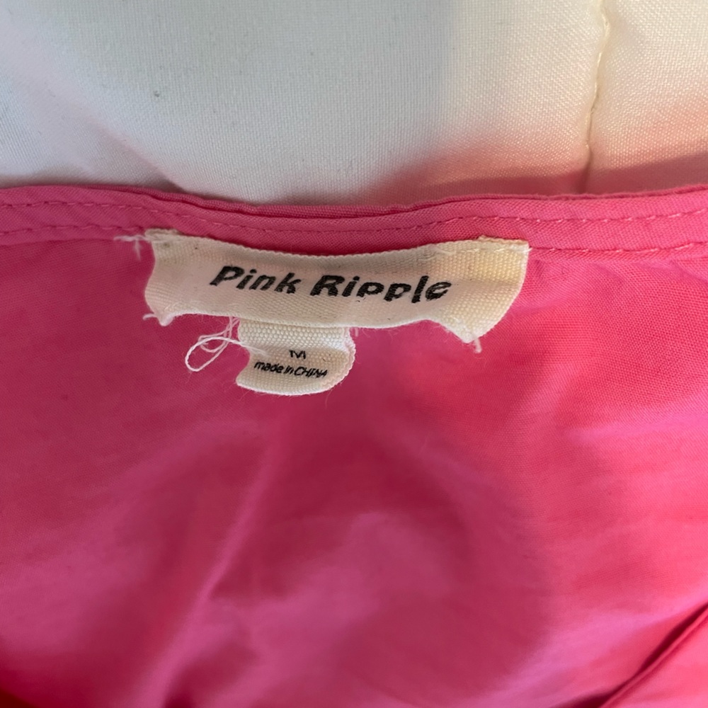 Pink Ripple size M button down v-neck mini dress.